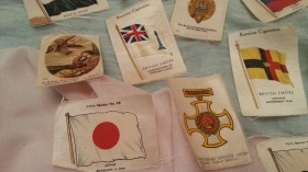 Banderas y banderines de tela estilo vintage. 12 unidades.