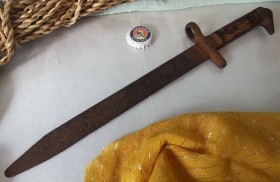 Bayoneta, cuchillo para acoplar. Años 40. De colección.