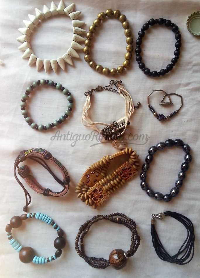 Bisutería vintage. PULSERAS. Lote de 12 unidades. Preciosas Bisutería vintage. PULSERAS. Lote de 12 unidades. Preciosas