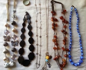 COLLARES Bisutería vintage. Lote de 6 piezas. Maravilloso