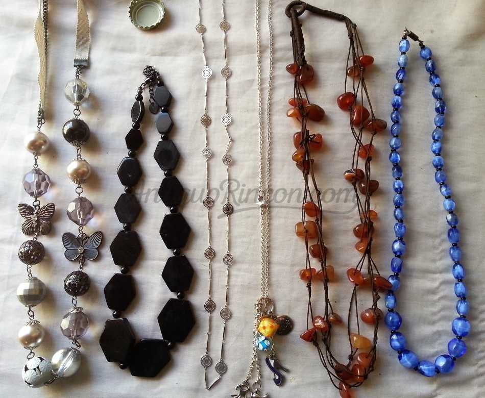 COLLARES Bisutería vintage. Lote de 6 piezas. Maravilloso