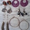 PENDIENTES bisutería vintage. Lote de 12 pares. Preciosos