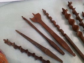 Antiguas brocas de base cuadrada. 12 unidades. Old square base drills.