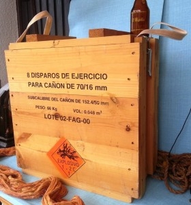 Caja de madera. Militar de munición (original). Ejército español