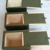 Caja militar de munición en madera. Años 60. Tres unidades.