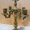 Candelabro antiguo. En bronce. Años 70. Grande para 5 velas.