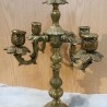 Candelabro antiguo. En bronce. Años 70. Grande para 5 velas.