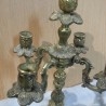 Candelabro antiguo. En bronce. Años 70. Grande para 5 velas.