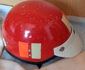 Casco de Moto vintage. Años 70. Marca Honda.