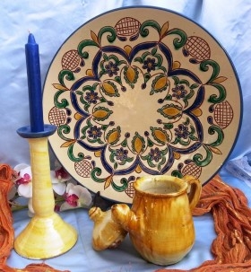 Antiguo conjunto cerámica de Nijar. Año 1930 (3 piezas)