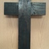 Crucifijo en madera y metal. Años 80