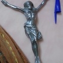 Cristo en bronce blanco. Años 70.