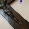 Crucifijo en madera y Cristo en metal. VIntage.Años 80