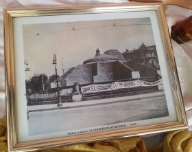 Lámina del Madrid viejo. LA CIBELES EN SU BUNKER. Atrezzo en alquiler.