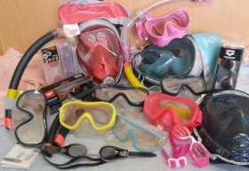 Gafas de buceo. Cantidad y variedad para comprar o alquilar.