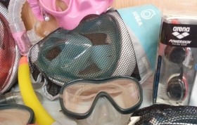 Gafas de buceo. Cantidad y variedad para comprar o alquilar.