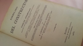 Manual Formulario del Constructor. Año 1870.