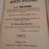 Lámina instrumental médico finales de 1800. Cartoncillo fuerte. Gran tamaño.