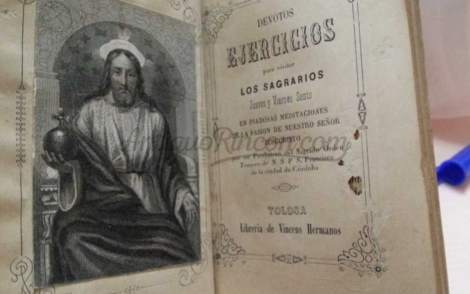 Libro religioso. Ejercicios devotos. Años 30.