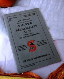 Manual años 30 máquina coser Singer modelo nº 15 (en alemán)