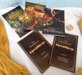 Libros cromos Nightfall. Los manuscritos de Gild Wars. Libro 1 y libro 2