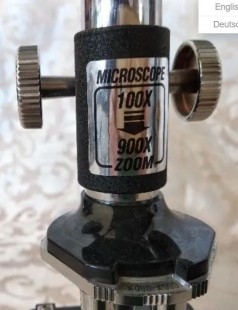Microscopio eléctrico de 100x a 900x. Funcionando. Años 90