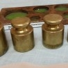 Pesas originales en bronce. 6 piezas.