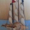 Barco hecho con conchas. Artesanal. Preciosa pieza de los años 70