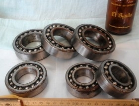 Rodamientos de bolas. Funcionando correctamente. 6 unidades