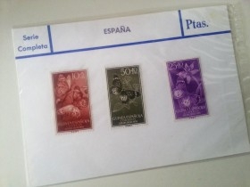 3 sellos nuevos. Serie completa Guinea española. Año 1.958