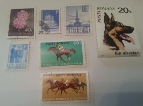 7 sellos circulados de Roma. Años 70