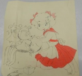 Dibujos infantiles años 80 para atrezzo o decoración. Conjunto.
