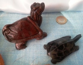 Pareja de tortugas en piedra (2 piezas)