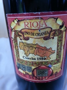 Vino viejo. RIOJA OTOÑAL DE 1.980