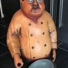 Jefe de cocina. Maniquí. Estatua. En fibra de vidrio. Años 70. Emblemática figura.