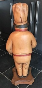 Jefe de cocina. Maniquí. Estatua. En fibra de vidrio. Años 70. Emblemática figura.