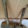 Mazas de madera viejas. Pareja. Herramientas emblemáticas. Old maces.