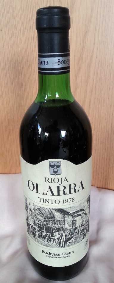 Vino viejo. RIOJA OLARRA de 1.978