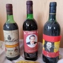 Vinos viejos. Colección de 3 vinos dedicados. Curiosos.