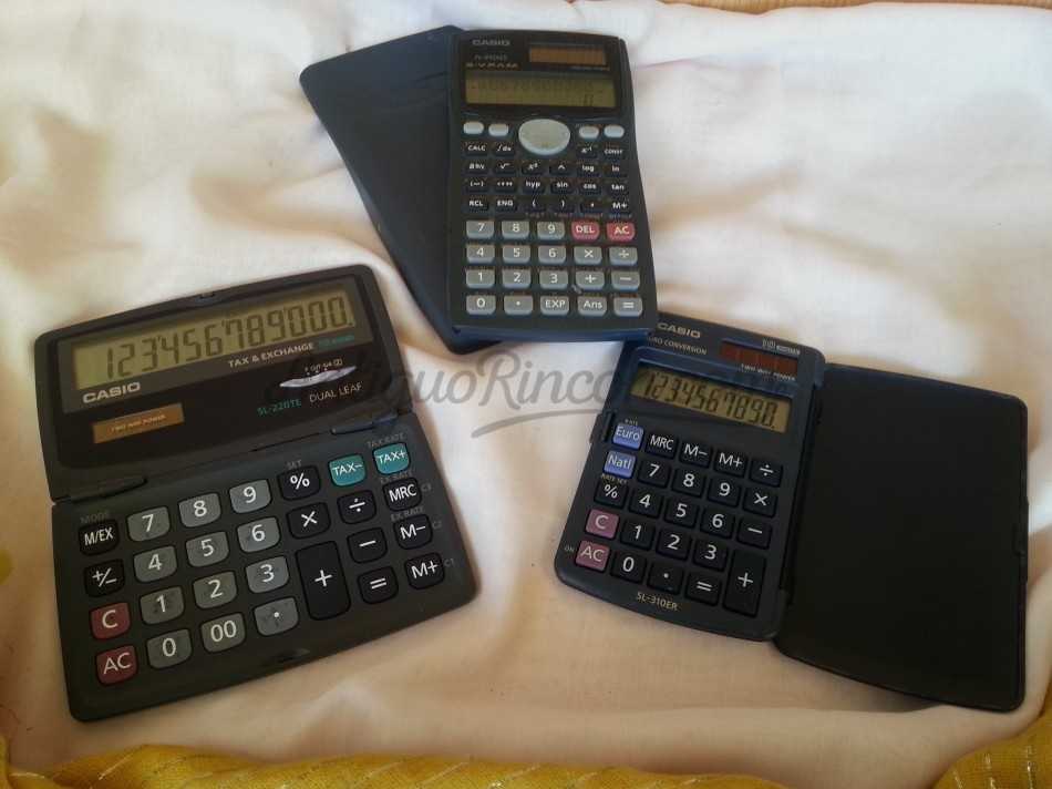 Calculadoras CASIO. 3 unidades. Todas máquinas viejas. Funcionan todas.