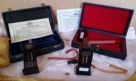 Hemoglobinómetros antiguos. Años 40 raro instrumental médico. Antique hemocytemeter