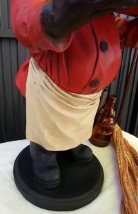 Negrito cocinero. Maniquí. Estatua. En fibra de vidrio. Años 80. Preciosa figura.