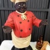 Negrito cocinero. Maniquí. Estatua. En fibra de vidrio. Años 80. Preciosa figura.