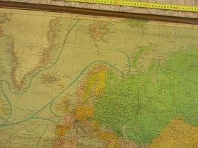 Mapa del Mundo. Años 60. Origen búlgaro.