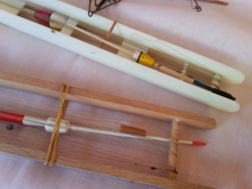 Aperos para la pesca. Recogedor y bichero. Rústicos. Antiguos.