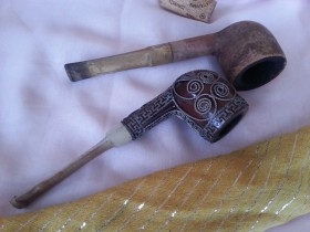 Pipas antiguas. Pareja. Couple of old pipes.