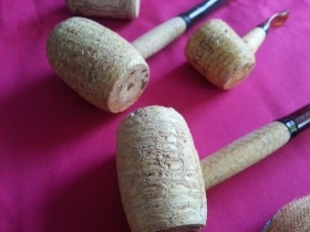 Pipas antiguas. Conjunto de 3 unidades. Set of old pipes.