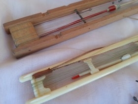 Aperos para la pesca. Sedales antiguos.