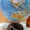 Globo terráqueo. Bola del mundo de los años 80. Preciosa pieza.