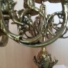 Candelabros de 5 brazos en bronce. Pareja.